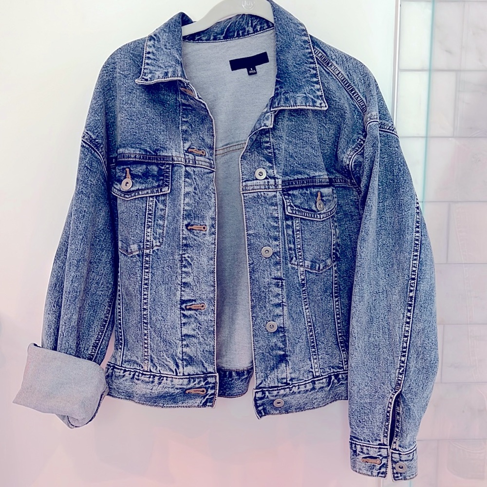 Demin jacket, Uniqlo, lightly worn, oversized